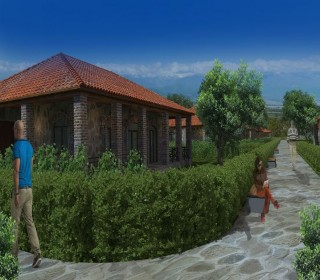 Gürcüstan Kaxetiyada mənzərəli kotteclər satılır. Məhdud sayda dəbdəbəli villalar, -2