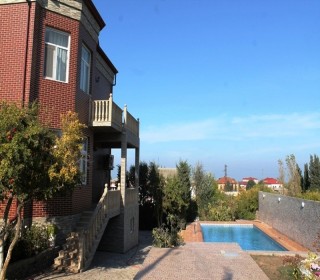 Novxanıda hovuzlu besedkali bag evi satilir, -18