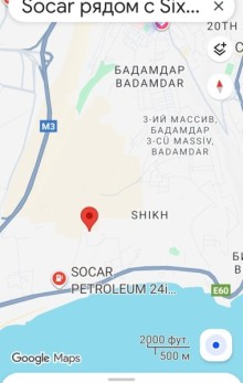 Şıxov Çimərliklə üzbəüz Dəniz Mənzərə Torpaq, -2