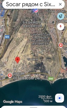 Şıxov Çimərliklə üzbəüz Dəniz Mənzərə Torpaq, -3