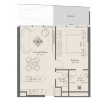 Panorama by Elie Saab Sea Breeze 2 otaqlı mənzil satılır 67m², -5